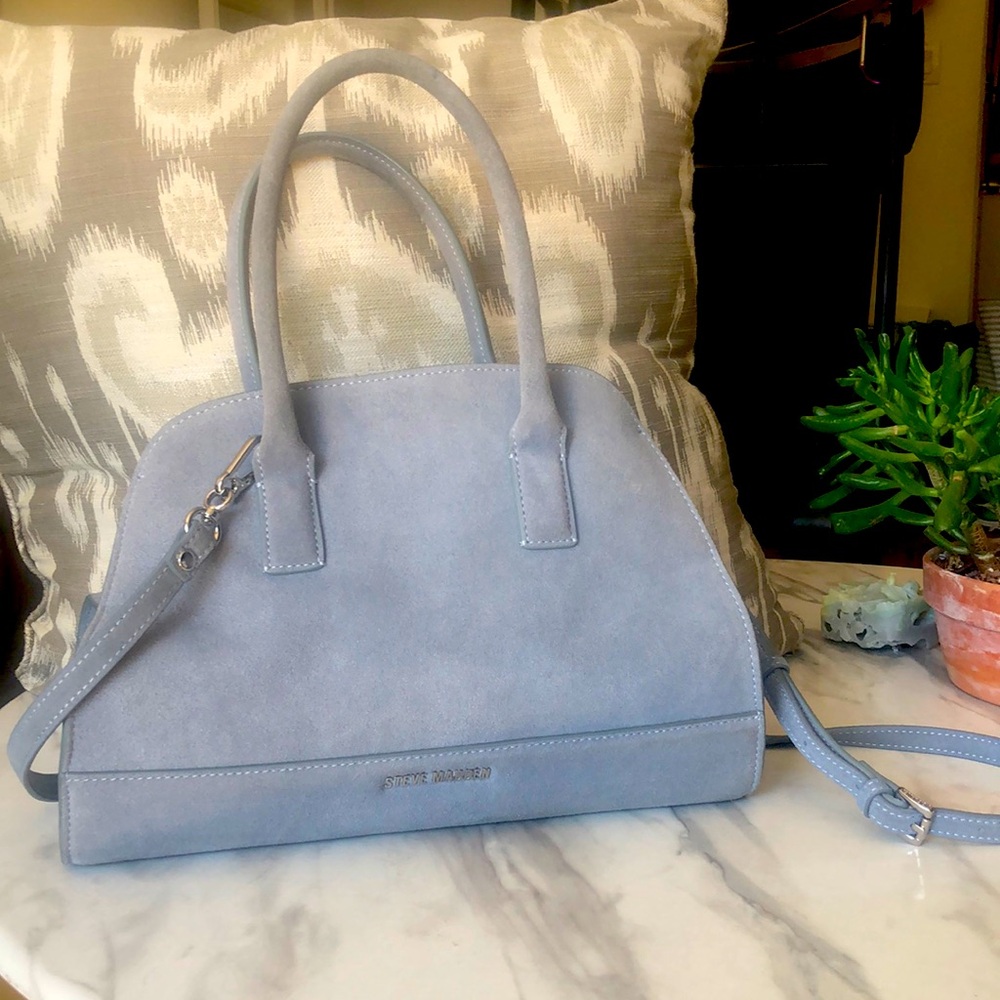 Steve Madden genuine suede blue bag